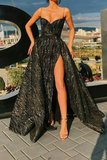 Sexy Spaghetti Strap Shiny Prom Dress HZ1023