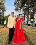 Red Long Formal Prom Dresses,Fashion Wedding Party Gown HZ1023
