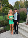 Green fashion simple elegant cute bodycon short slim fit mini party dress homecoming dress prom dress HZ1023