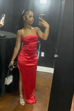 Modest Mermaid Long Slit Prom Dresses HZ1023