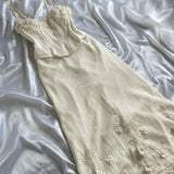 Ivory Luxury Gorgeous Fashion Exquisite flowers Beading Long Chiffon Elegant Ball Gown Evening Dress Party Dress HZ1023