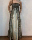 Brown Elegant Fashion Exquisite Spaghetti Strap Long Tulle Ball Gown Evening Dress Party Dress Prom Dress HZ1023