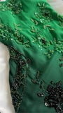 Green Gradient Fashion Exquisite Beaded Long tulle Prom Dress Evening Dress Party Dress HZ1023