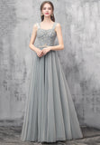 Cute tulle long prom dress evening dress HZ1023