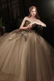 Shiny sequins long prom dress A line evening dress HZ1023