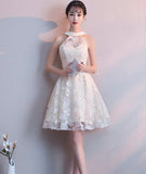 Cute tulle lace short prom dress party dress HZ1023