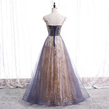 Stylish tulle sequins long prom dress formal dress HZ1023