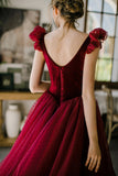 Pink/Red Cute A-line Long Prom Dress Evening Dress Graduation Party Dress HZ1023