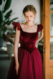 Pink/Red Cute A-line Long Prom Dress Evening Dress Graduation Party Dress HZ1023