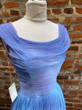 Purple Shiny Vintage Fashion Elegant Exquisite Beading Long Tulle Prom Gown Evening Gown Party Dress HZ1023