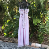 Lilac Elegant Fashion Spaghetti Strap Backless Long Chiffon Ball Gown Evening Dress Party Dress Wedding Bridesmaid Dresses HZ1023