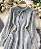 Sweater A line long sleeve sweater dress HZ1023