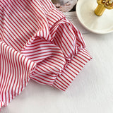 Stylish long-sleeved striped top HZ1023