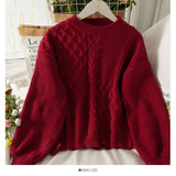 Sweater women's Plaid loose thin Pullover Sweater HZ1023