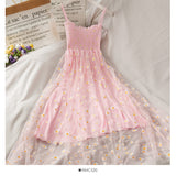 Super fairy Daisy mesh suspender dress HZ1023