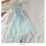 Super fairy Daisy mesh suspender dress HZ1023