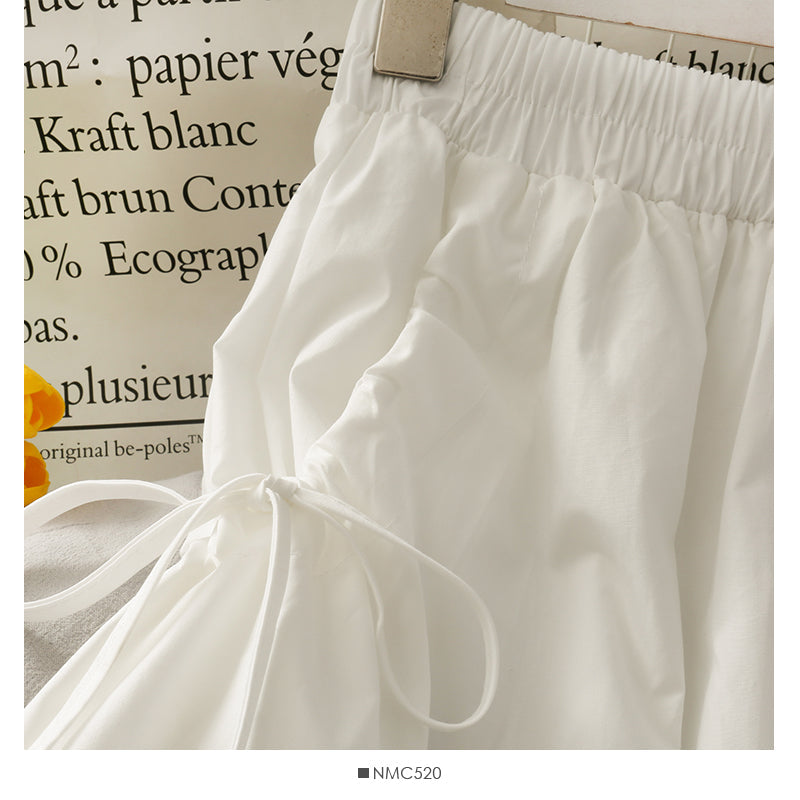 Elastic waist shows thin, medium and long solid color skirt for women HZ1023