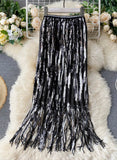 Shiny sequin wrapped hip dress HZ1023