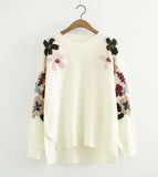 Lovely flowers long sleeve sweater HZ1023