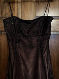 Pink Brown Vintage Exquisite Beaded Spaghetti Strap Long Tulle Elegant Ball Gown Evening Dress Party Dress Prom Dress HZ1023