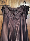 Pink Brown Vintage Exquisite Beaded Spaghetti Strap Long Tulle Elegant Ball Gown Evening Dress Party Dress Prom Dress HZ1023